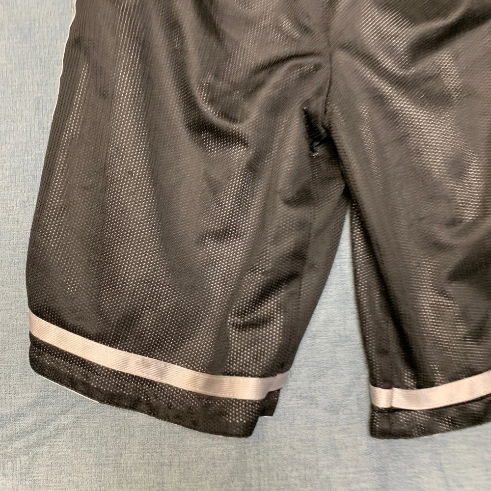 Lands' End Baseball Shorts Boys Medium 10-12 Black Elastic Waist Performance